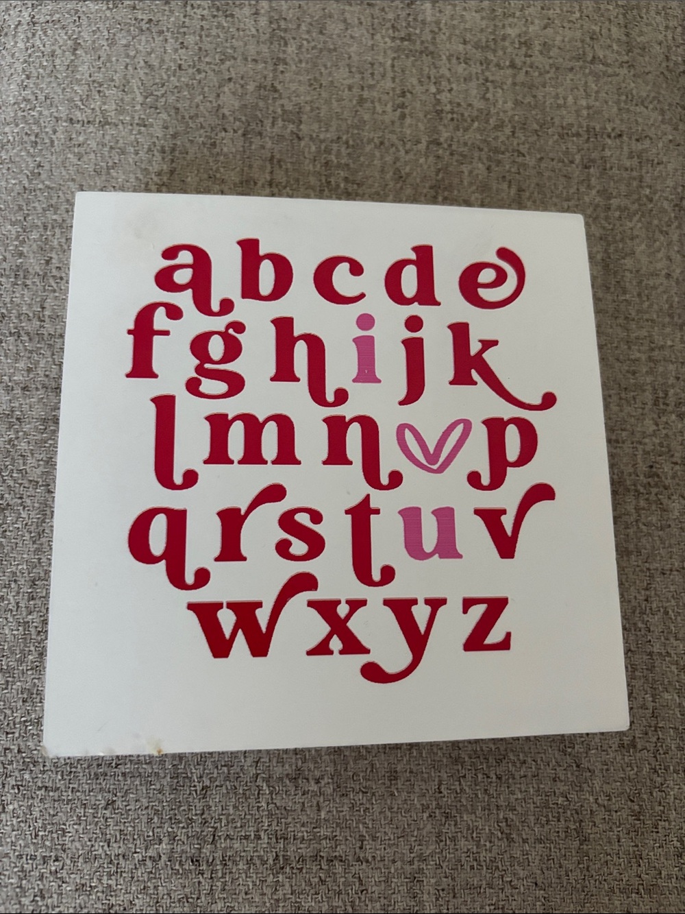 Small Alphabet Letters (I ♥️ u)  
Perfect for year-round decor or Valentines Day